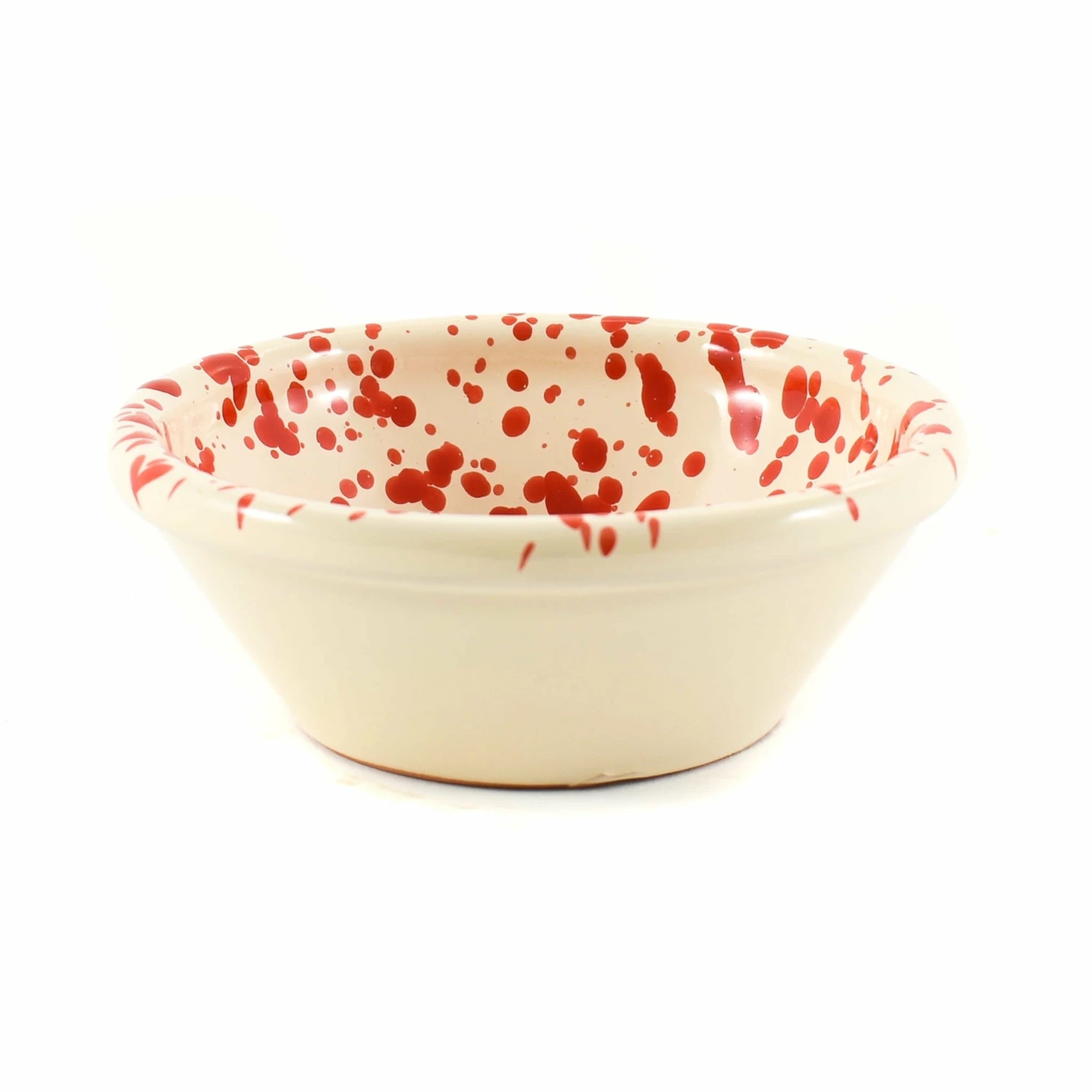 Puglia Handmade Puglia Red Splatter Bowl 12cm Tableware 3 Puglia Handmade Puglia Red Splatter Bowl 12cm Tableware