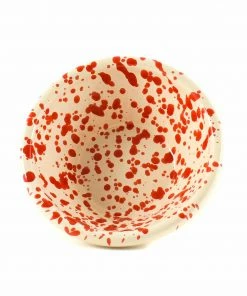 Puglia Handmade Puglia Red Splatter Bowl 12cm Tableware 7 Puglia Handmade Puglia Red Splatter Bowl 12cm Tableware