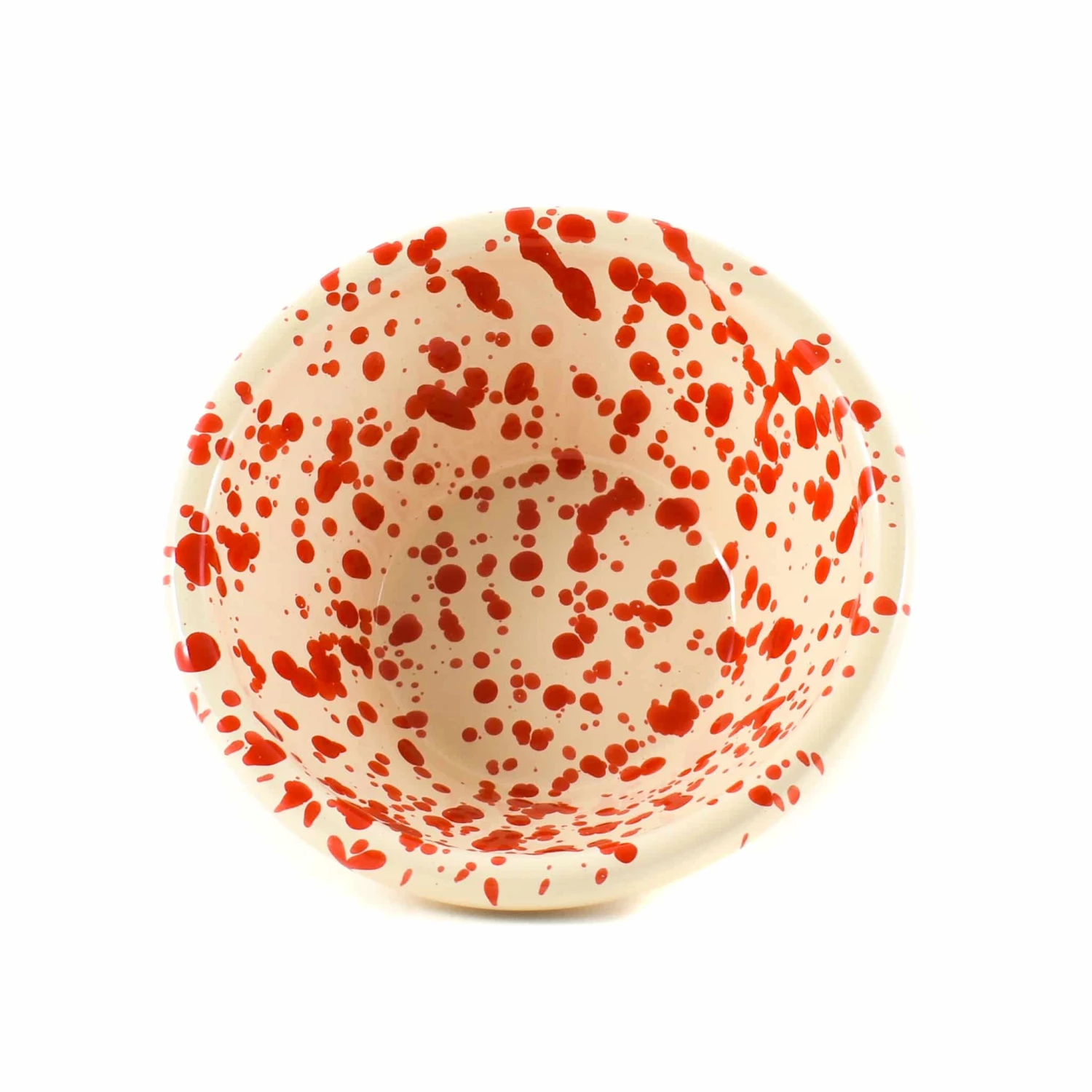 Puglia Handmade Puglia Red Splatter Bowl 12cm Tableware 5 Puglia Handmade Puglia Red Splatter Bowl 12cm Tableware