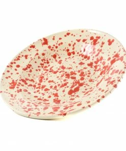 Puglia Handmade Puglia Red Splatter Pasta Bowl 29cm