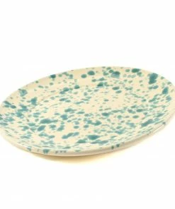 Puglia Handmade Puglia Aquamarine Splatter Dinner Plate 27cm 9 Puglia Handmade Puglia Aquamarine Splatter Dinner Plate 27cm