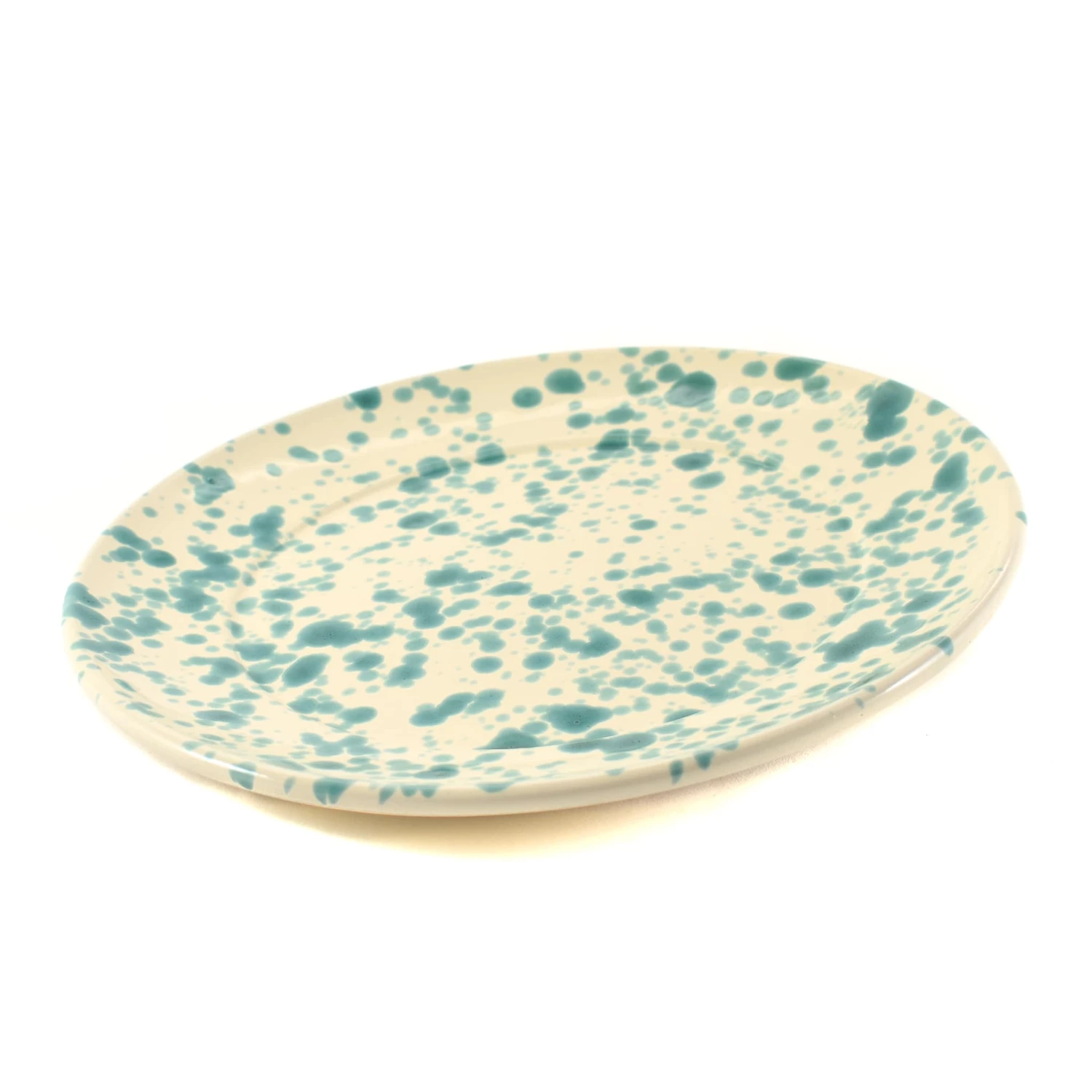 Puglia Handmade Puglia Aquamarine Splatter Dinner Plate 27cm 5 Puglia Handmade Puglia Aquamarine Splatter Dinner Plate 27cm