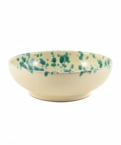 Puglia Handmade Puglia Aquamarine Splatter Bowl 19cm Tableware