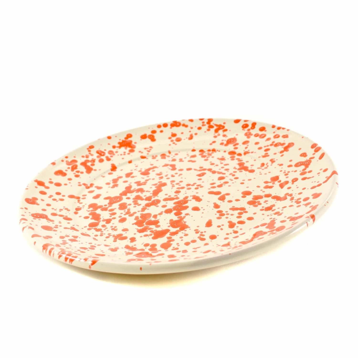 Puglia Handmade Tableware Puglia Orange Splatter Dinner Plate 27cm 5 Puglia Handmade Tableware Puglia Orange Splatter Dinner Plate 27cm