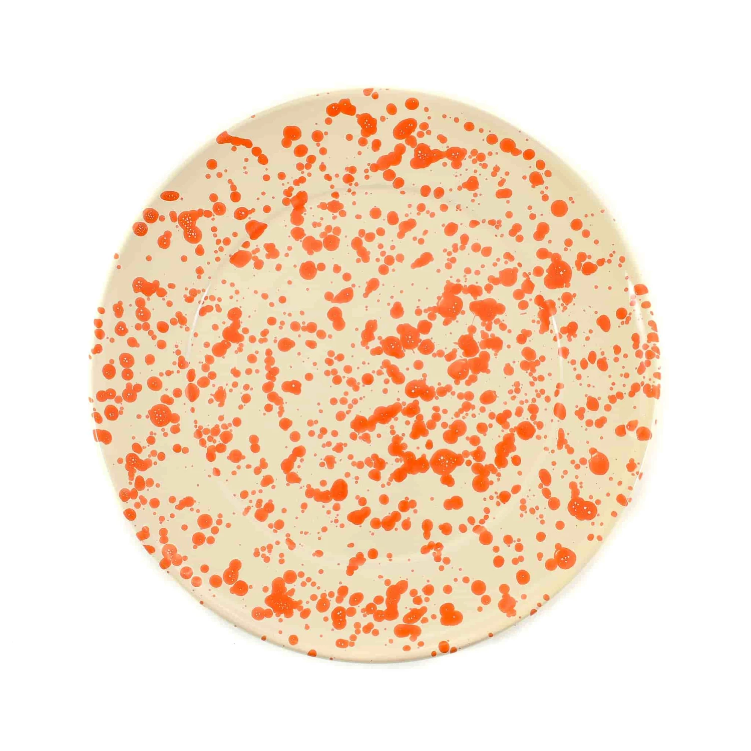 Puglia Handmade Tableware Puglia Orange Splatter Dinner Plate 27cm 3 Puglia Handmade Tableware Puglia Orange Splatter Dinner Plate 27cm