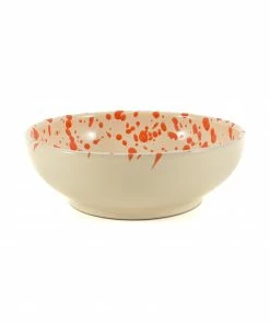 Puglia Handmade Puglia Orange Splatter Bowl 19cm Tableware