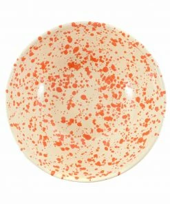 Puglia Handmade Puglia Orange Splatter Large Salad Bowl 28cm 9 Puglia Handmade Puglia Orange Splatter Large Salad Bowl 28cm
