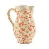 Puglia Handmade Tableware Puglia Orange Splatter Pitcher 1 Puglia Handmade Tableware Puglia Orange Splatter Pitcher