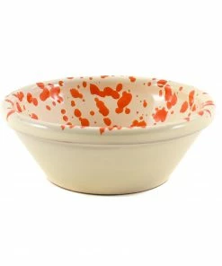 Puglia Handmade Puglia Orange Splatter Bowl 12cm Tableware
