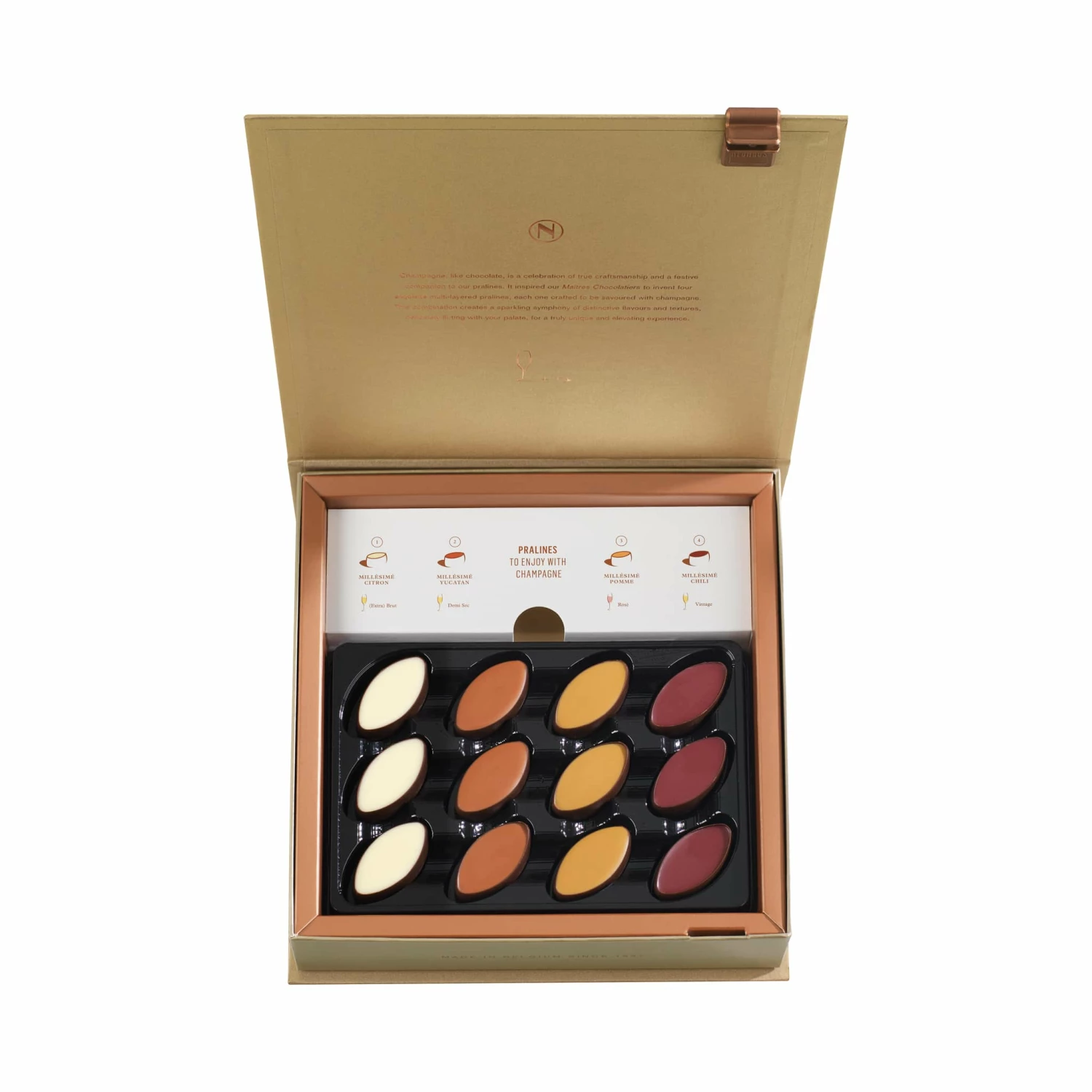 Ingredients Neuhaus Pralines Champagne Pairing Selection - 24 Pieces 4 Ingredients Neuhaus Pralines Champagne Pairing Selection - 24 Pieces