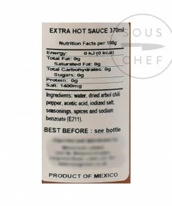 Valentina Extra Hot Sauce 370ml Ingredients