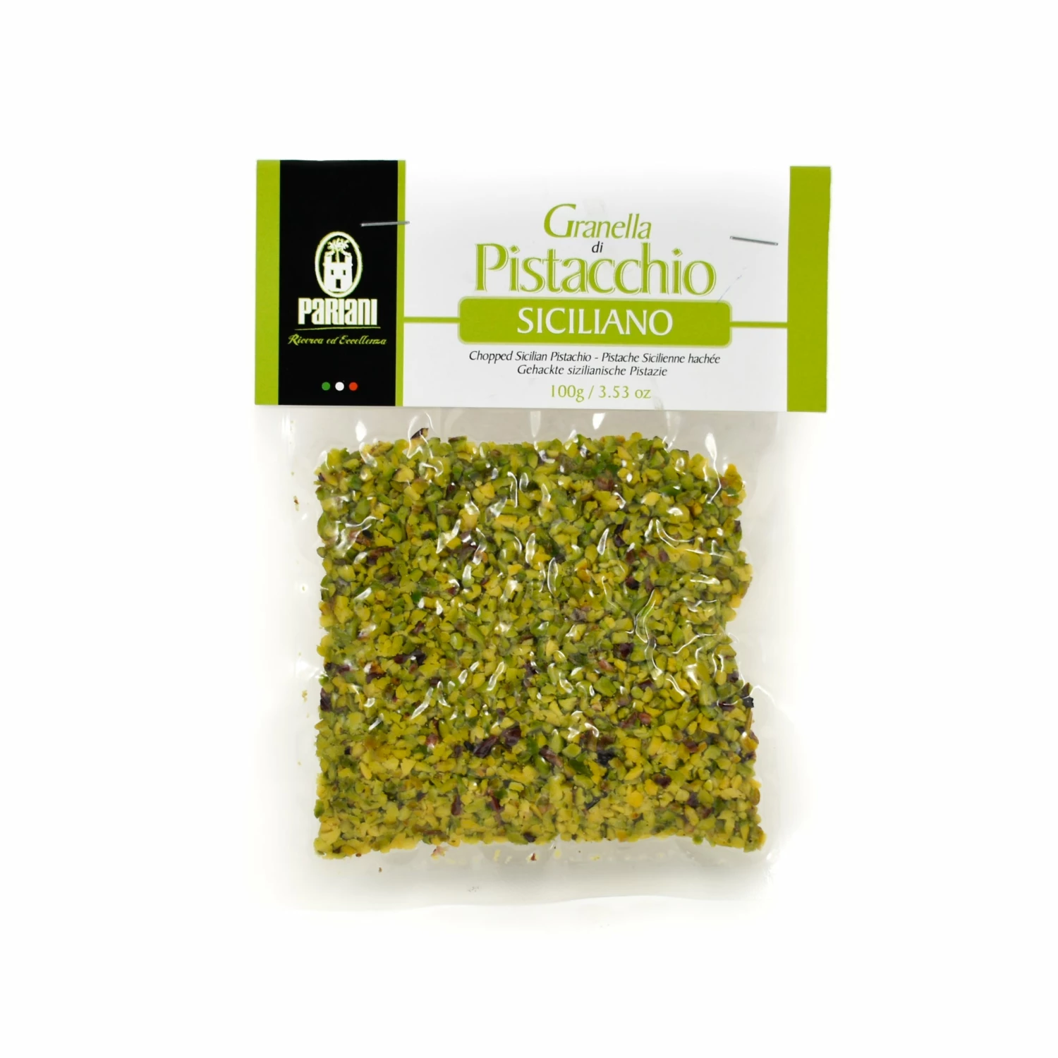 Pariani Chopped Sicilian Pistachio 100g Ingredients 3 Pariani Chopped Sicilian Pistachio 100g Ingredients
