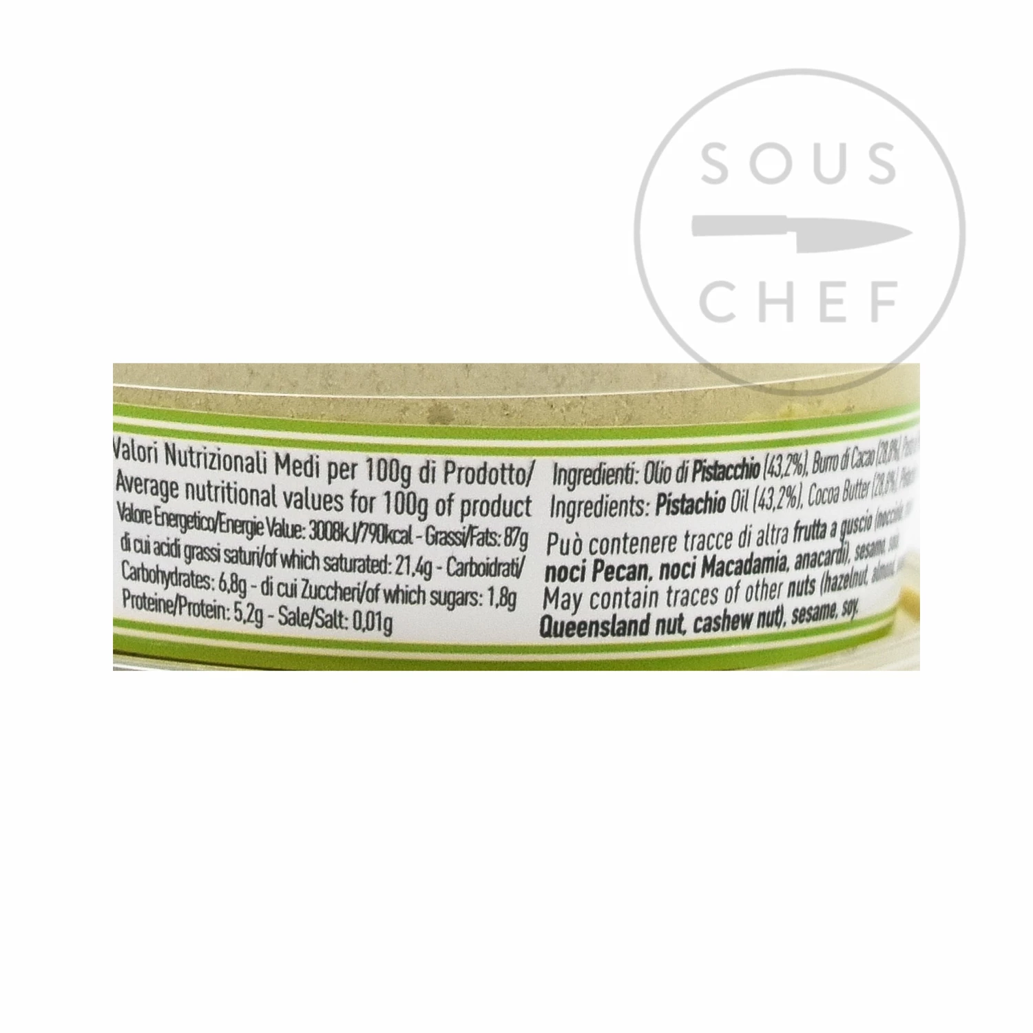 Ingredients Pariani Burrolio Pistachio Butter 100g 6 Ingredients Pariani Burrolio Pistachio Butter 100g