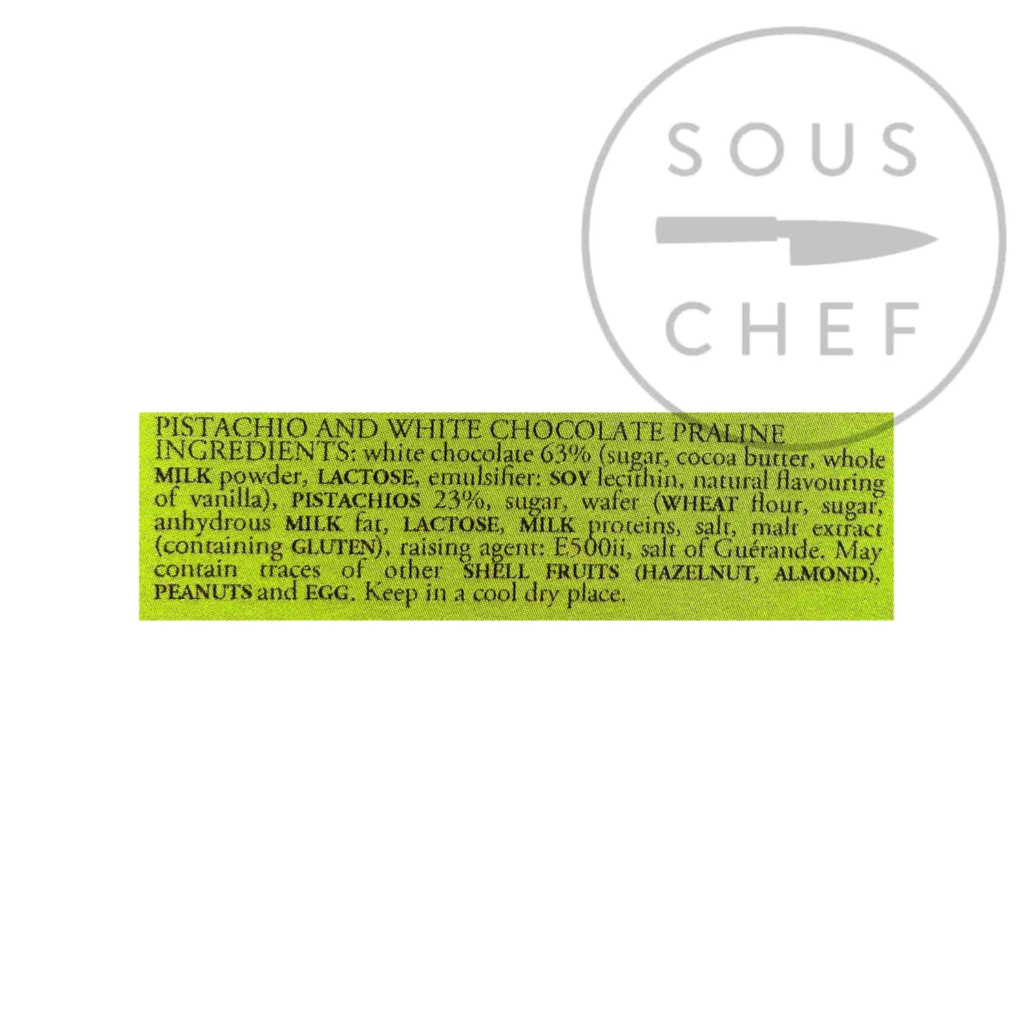 Ingredients Pariani Pistachio And White Chocolate Pralines 4 Ingredients Pariani Pistachio And White Chocolate Pralines