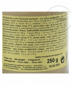 Ingredients Pommery Honey Mustard 250g