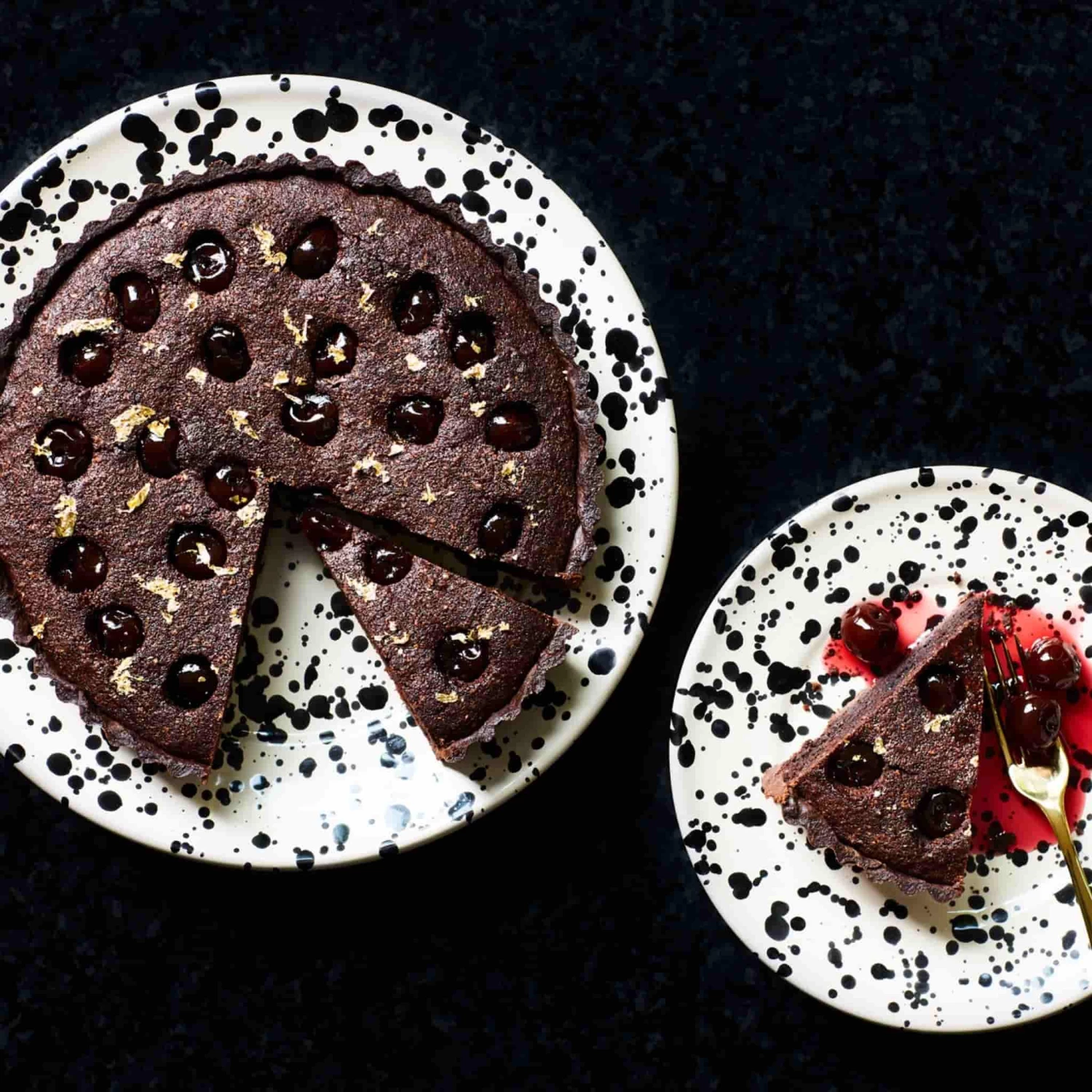 Puglia Handmade Puglia Black Splatter Side Plate 19cm 6 Puglia Handmade Puglia Black Splatter Side Plate 19cm