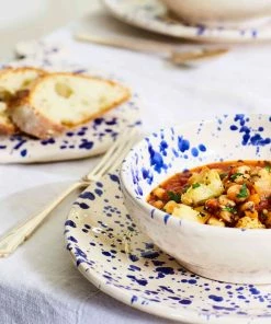 Puglia Handmade Tableware Puglia Blue Splatter Bowl 12cm