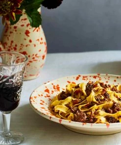 Puglia Handmade Puglia Orange Splatter Bowl 12cm Tableware