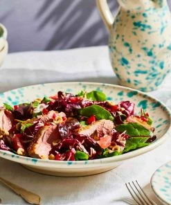 Puglia Handmade Puglia Aquamarine Splatter Pasta Bowl 29cm