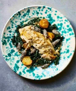 Puglia Handmade Puglia Aquamarine Splatter Bowl 19cm Tableware