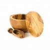 Naturally Med Olive Wood Salt Pot And Scoop Set Tableware 1 Naturally Med Olive Wood Salt Pot And Scoop Set Tableware