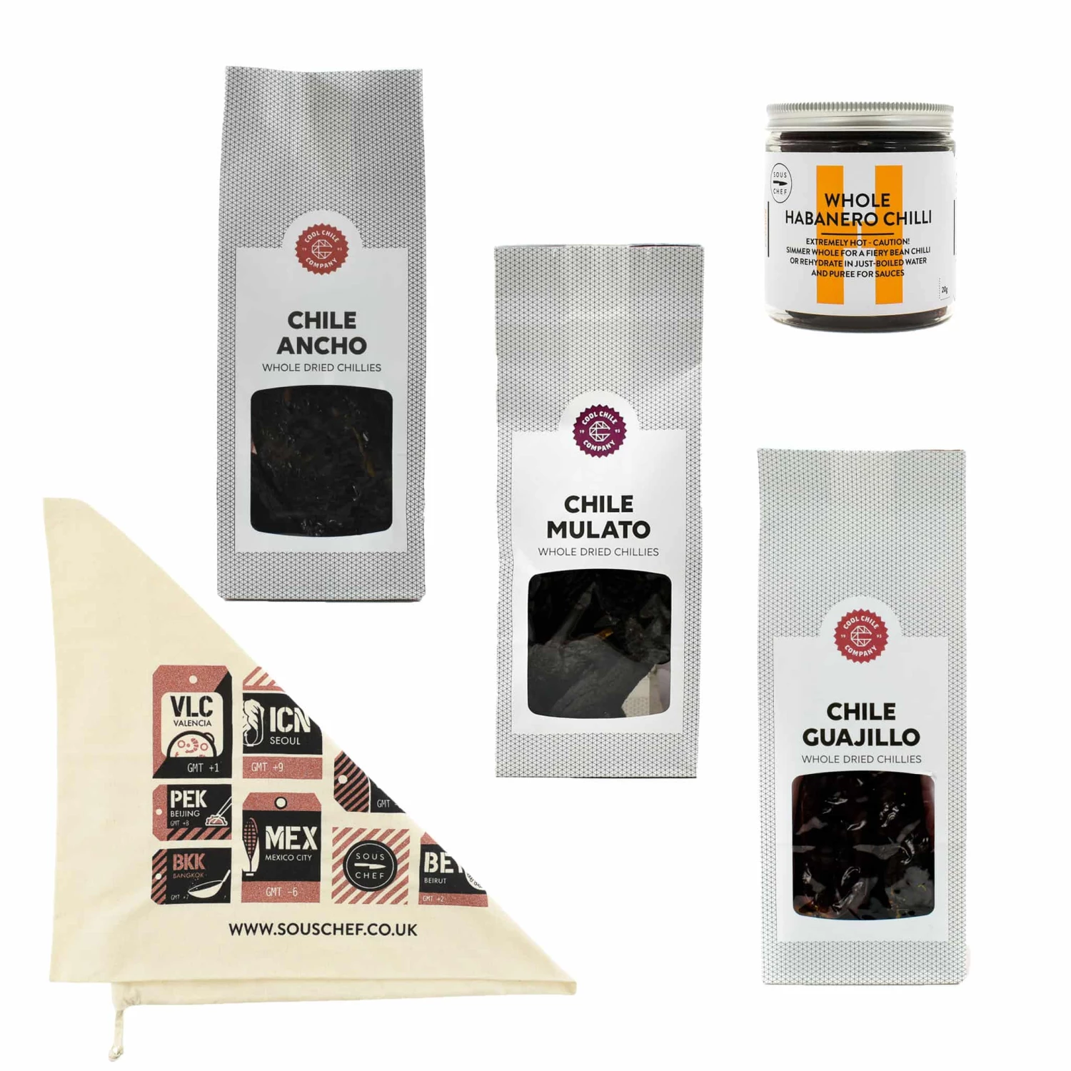 Sous Chef Kit Mexican Chilli Selection Dried Chillies 3 Sous Chef Kit Mexican Chilli Selection Dried Chillies