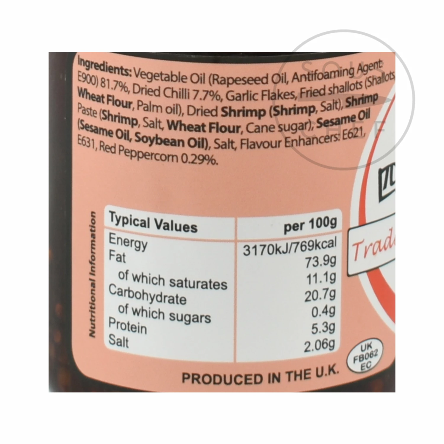 Way-On Sichuan Chilli Oil 110g Ingredients 5 Way-On Sichuan Chilli Oil 110g Ingredients