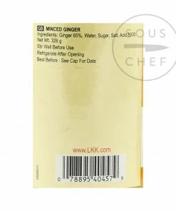 Ingredients Lee Kum Kee Minced Ginger 326g 6 Ingredients Lee Kum Kee Minced Ginger 326g