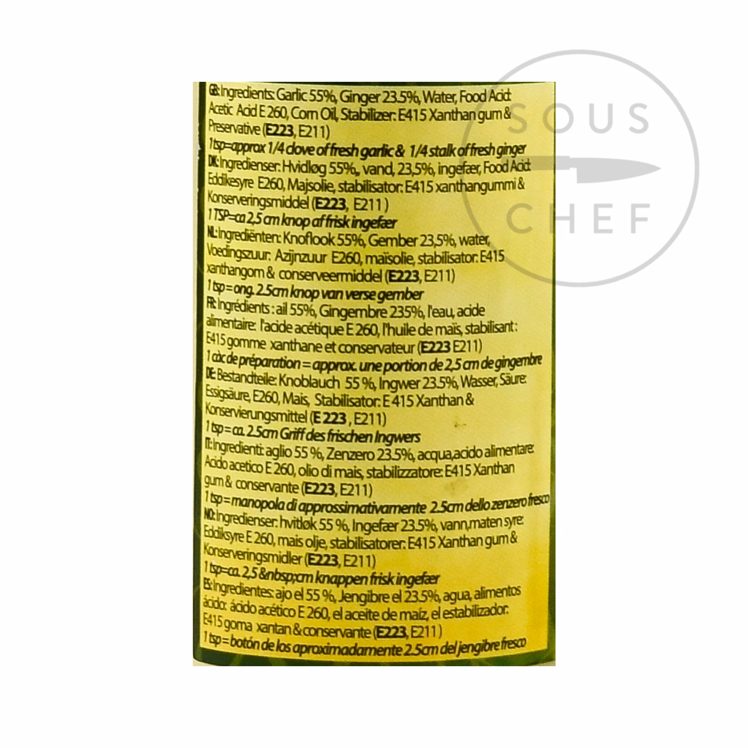 Ingredients Khanum Minced Garlic & Ginger 220g 5 Ingredients Khanum Minced Garlic & Ginger 220g