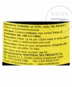 Nortindal Squid Ink Jar (Cuttlefish Ink) Seaweed & Squid Ink 18 Nortindal Squid Ink Jar (Cuttlefish Ink) Seaweed & Squid Ink