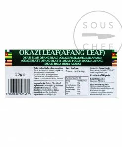 Mother Africa Okazi Leaves 25g Ingredients