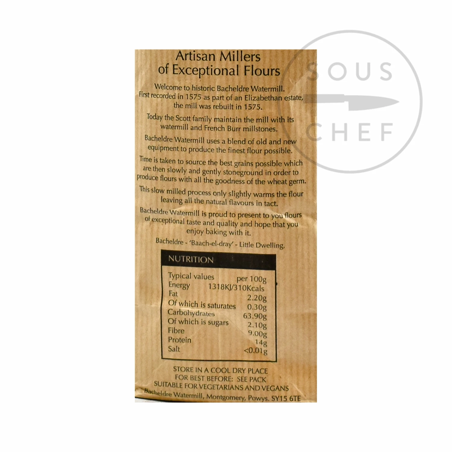 Bacheldre Watermill Ingredients Bacheldre Organic Stoneground Strong Wholemeal Flour 1.5kg 4 Bacheldre Watermill Ingredients Bacheldre Organic Stoneground Strong Wholemeal Flour 1.5kg