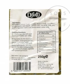Ingredients Difatti Gluten Free Spinach Gnocchi 250g