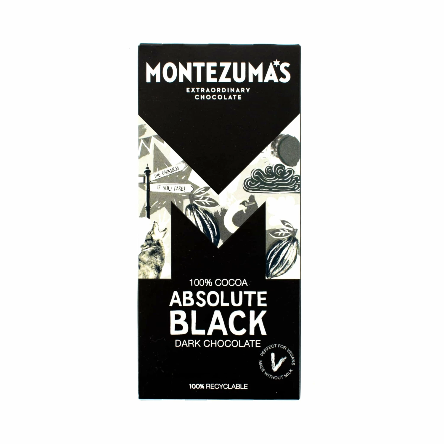 Montezuma's Dark Chocolate Absolute Black 100% Cocoa 90g Ingredients 3 Montezuma's Dark Chocolate Absolute Black 100% Cocoa 90g Ingredients