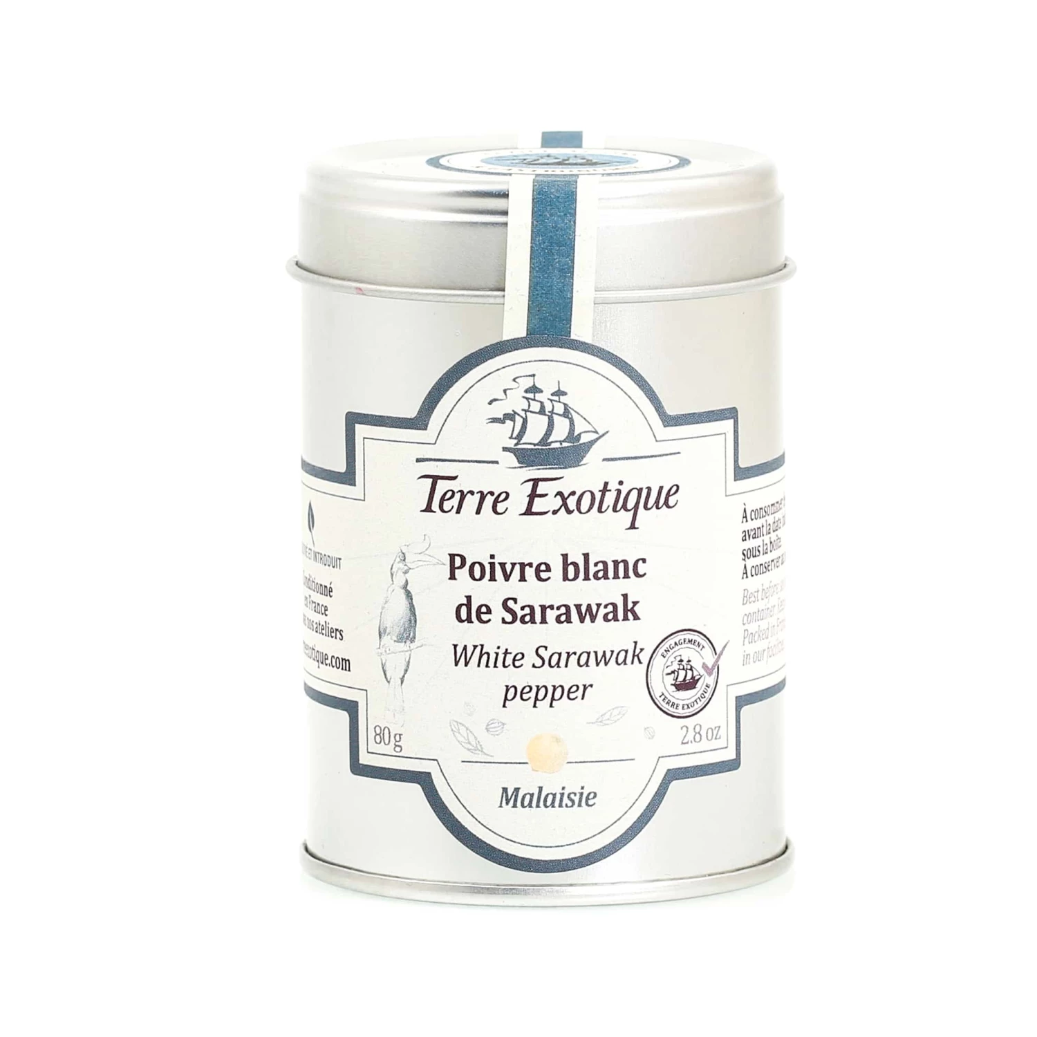 Ingredients Terre Exotique White Sarawak Pepper IGP 80g 3 Ingredients Terre Exotique White Sarawak Pepper IGP 80g