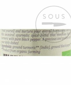 Terre Exotique Organic Ayurvedic Spice Blend 60g Ingredients