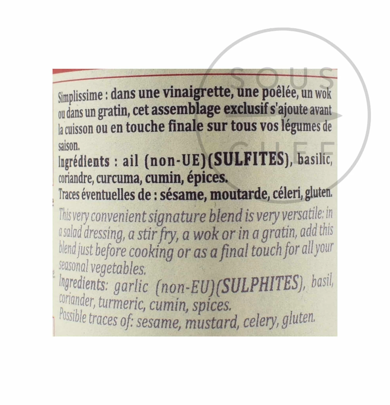 Terre Exotique Vegetables Seasoning 60g 5 Terre Exotique Vegetables Seasoning 60g