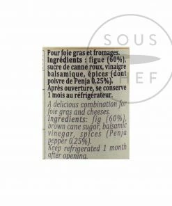 Ingredients Terre Exotique Fig Chutney With Penja Pepper 100g