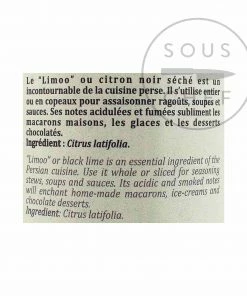 Ingredients Terre Exotique Dried Black Lime 40g 5 Ingredients Terre Exotique Dried Black Lime 40g