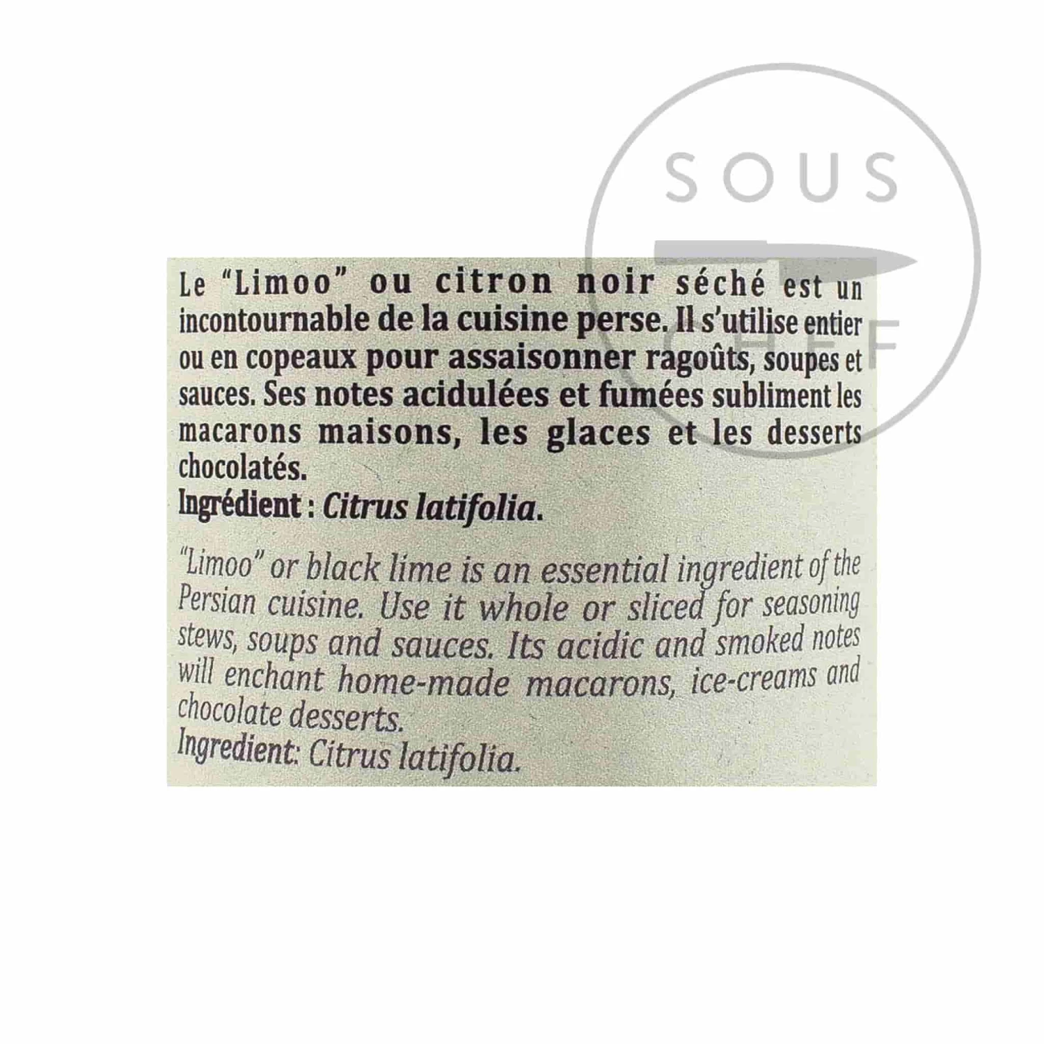 Ingredients Terre Exotique Dried Black Lime 40g 4 Ingredients Terre Exotique Dried Black Lime 40g