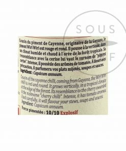 Ingredients Terre Exotique Wiri Wiri Chilli Pepper 20g
