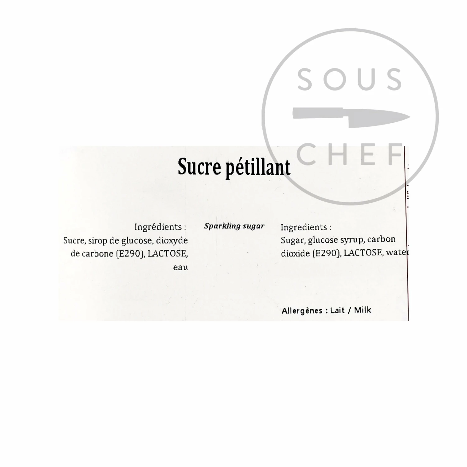 Terre Exotique Sparkling Sugar 1kg Ingredients 5 Terre Exotique Sparkling Sugar 1kg Ingredients