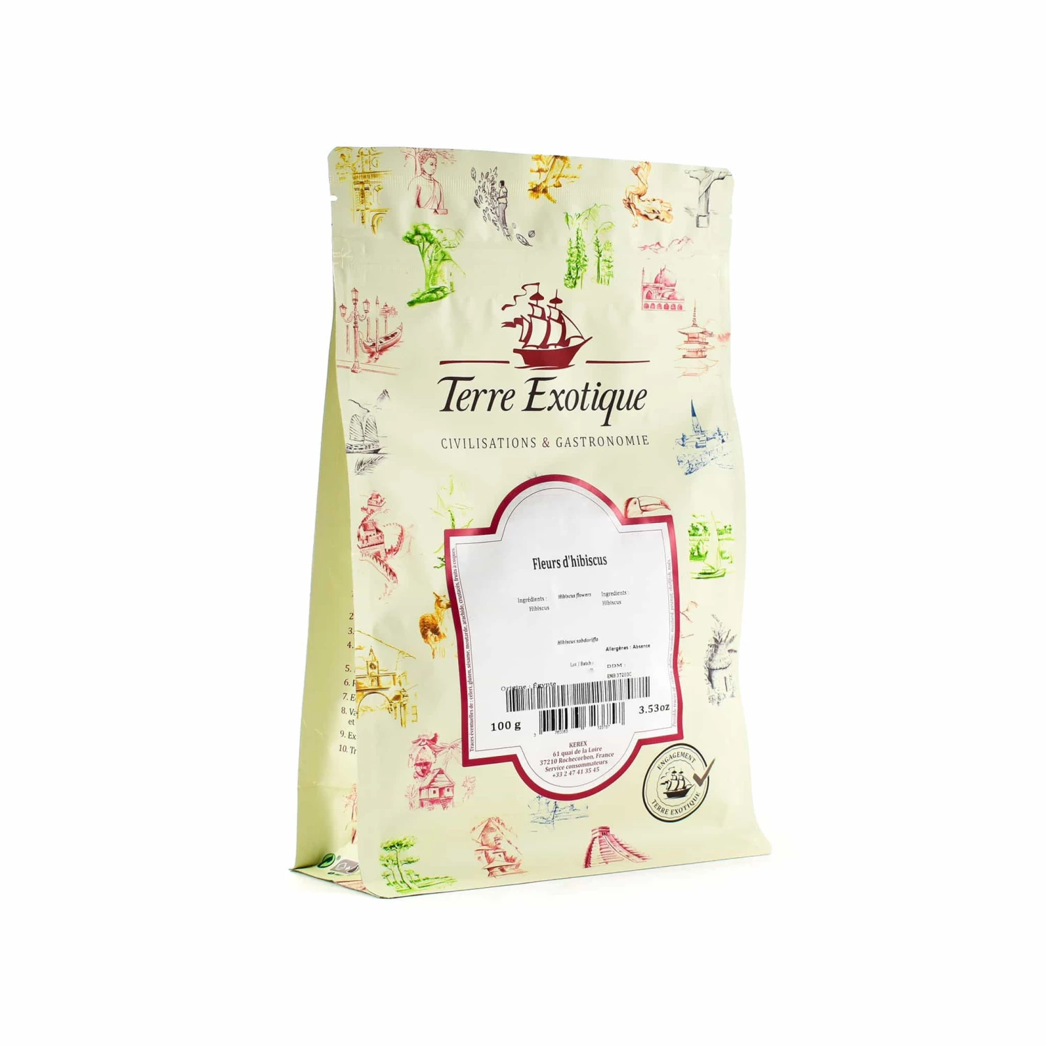 Terre Exotique Hibiscus Flowers 100g Ingredients 3 Terre Exotique Hibiscus Flowers 100g Ingredients