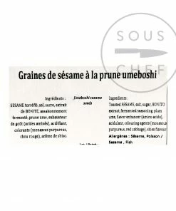 Terre Exotique Umeboshi Sesame Seeds 250g 7 Terre Exotique Umeboshi Sesame Seeds 250g