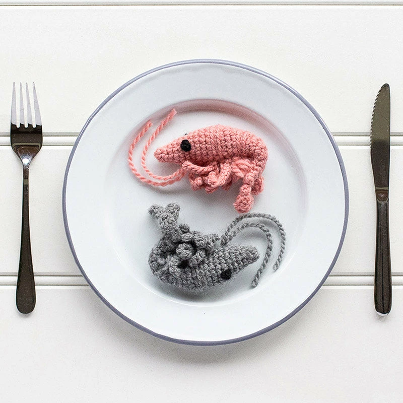 Toft Prawns In A Tin Gourmet Crochet Kit 6 Toft Prawns In A Tin Gourmet Crochet Kit