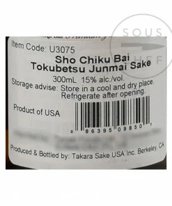 Takara Sake Ingredients Shochikubai Premium Classic Sake 300ml 6 Takara Sake Ingredients Shochikubai Premium Classic Sake 300ml