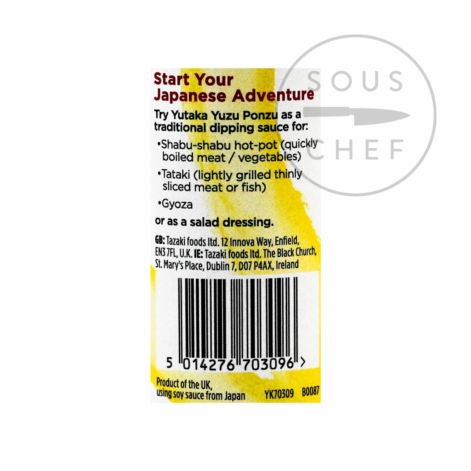 Ingredients Yutaka Yuzu Ponzu Sauce 150ml 4 Ingredients Yutaka Yuzu Ponzu Sauce 150ml