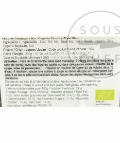 Kaga Miso Ingredients Organic Country-Style Miso 300g