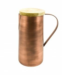 Urban Nature Culture Copper & Mango Wood Water Jug 1250ml Tableware