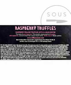 Ingredients Willie's Cacao Liquid Centre Raspberry Truffles 110g